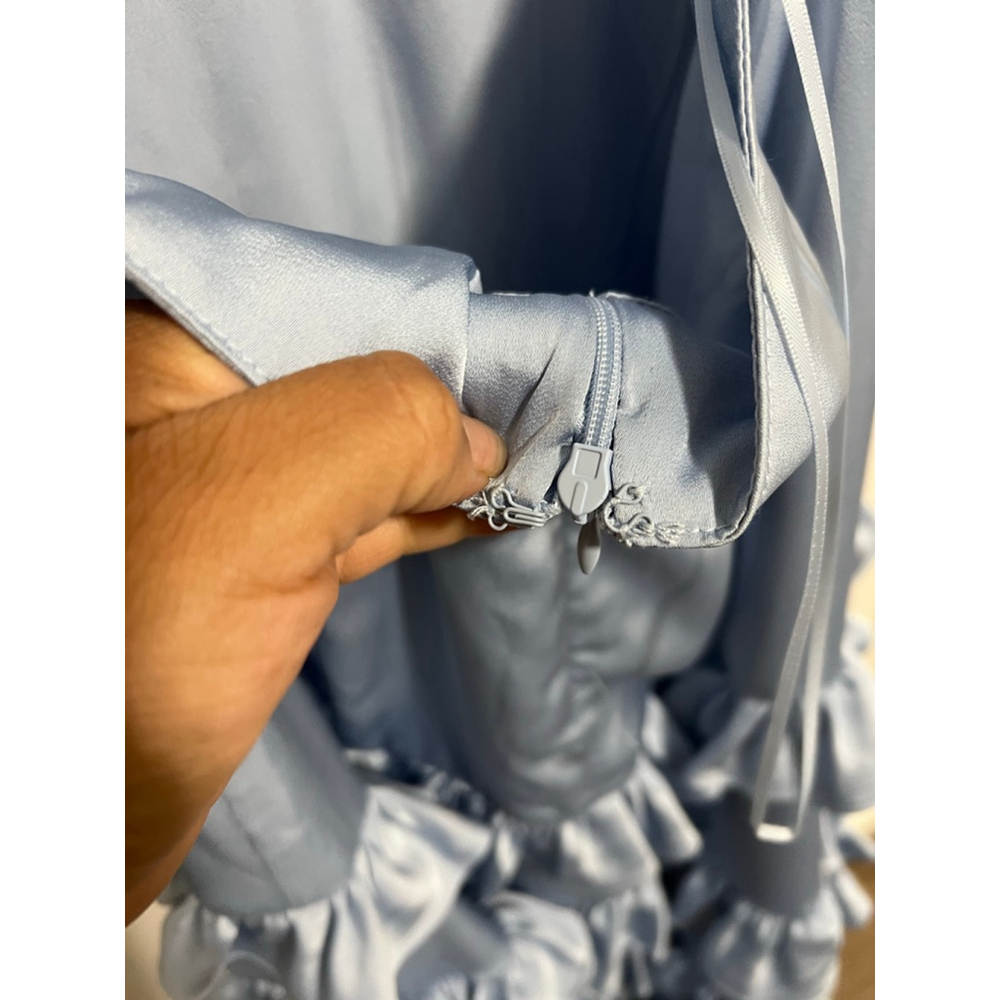 Altar'd State Alana Marie Light Blue Ruffle Maxi Dress - Picture 9 of 16